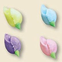 Assorted Pastel Rosebud Royal Icing Sugar Decorations