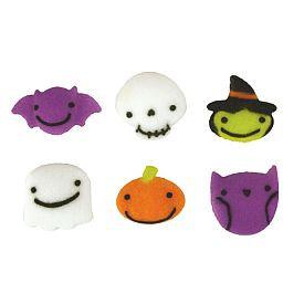 Mini Frightful Friends Edible Sugar Dec ons-Packaged in a set of 12 includes 2 of each design.